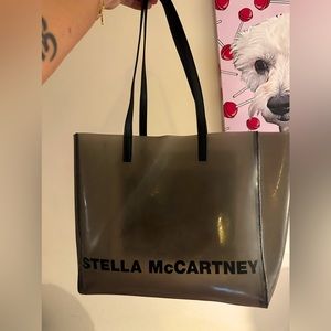 STELLA MCCARTNEY Tote Bag Eco Friendly Transparent Panel Coated Logo